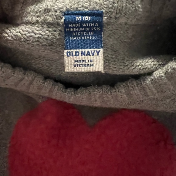 Girls Old Navy Heart Sweater Size Medium - Picture 2 of 2